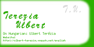 terezia ulbert business card